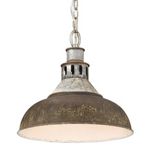  0865-L AGV-RUST - Kinsley Large Pendant in Aged Galvanized Steel